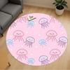 1pc Jellyfish Pattern Round Chair Mat Area Rug - Non-Slip, Floor Mat for Office, Bedroom, and Indoor Decor C1125039