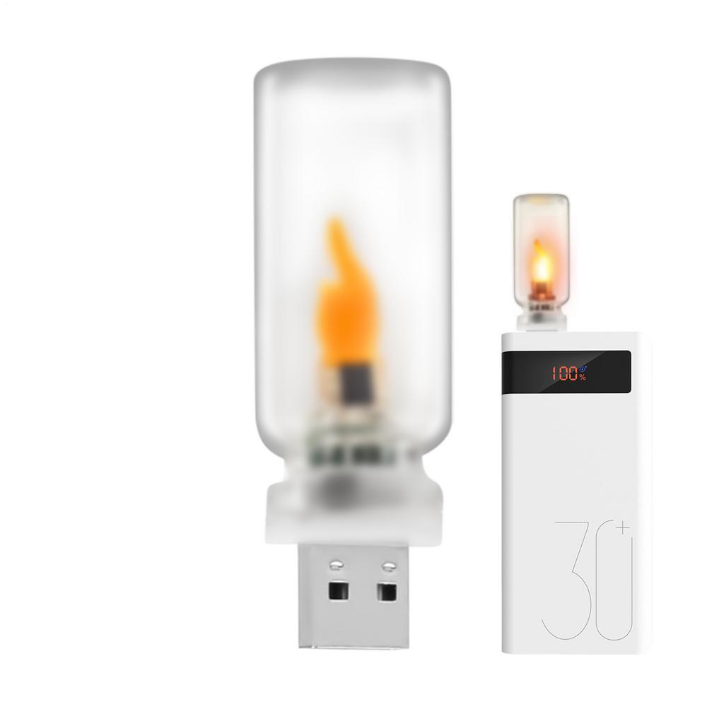 Car USB Light Flameless Vintage Glass Lighting USB LED Light For Car For Party Bedroom Camping Vehicle Automotive Indoor Outdoor