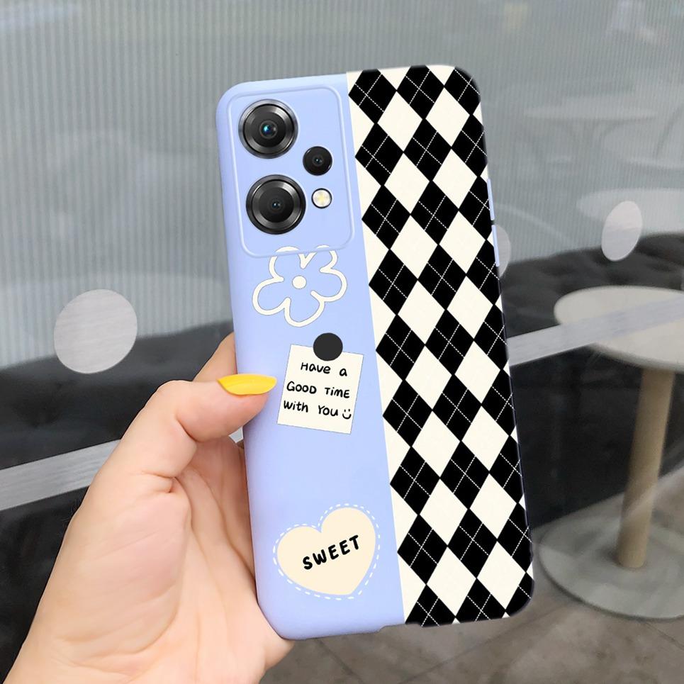 For One Plus Nord CE 2 Lite Phone Case Soft Matte Silcione TPU Back Cover For OnePlus Nord CE2 Lite 5G Mobile Coques Flower Capa