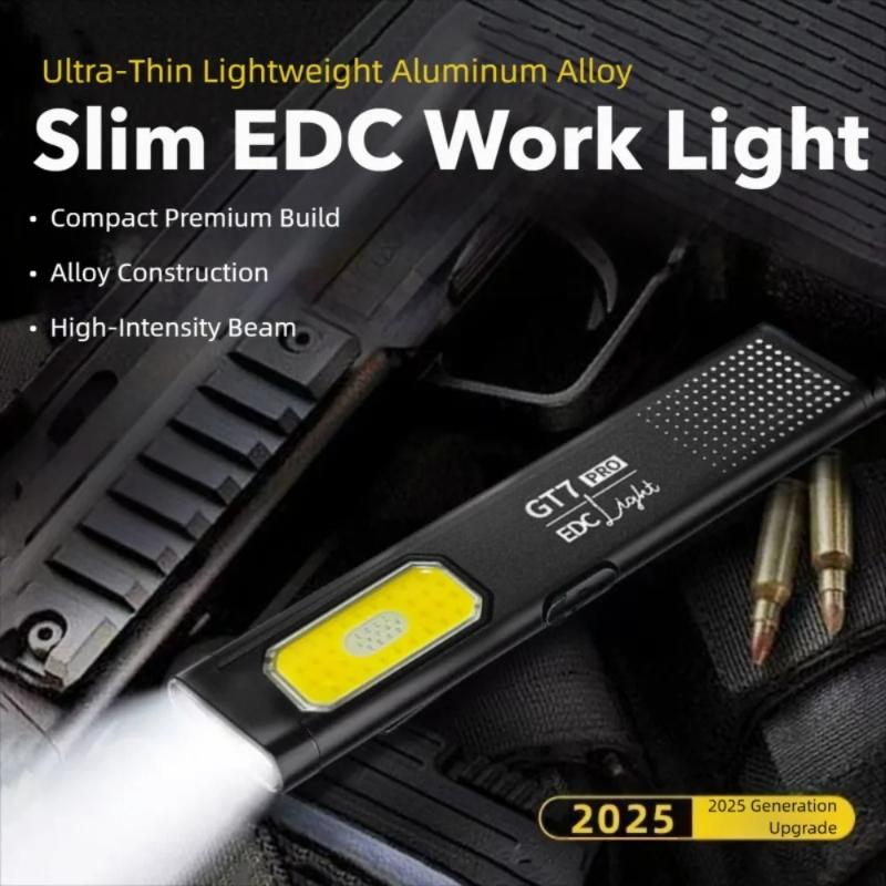 Magnetic Work Light 5 Light Modes 37g Ultra Lightweight EDC Portable Hands Free Rechargeable Clip on Flashlight Outdoor Repair