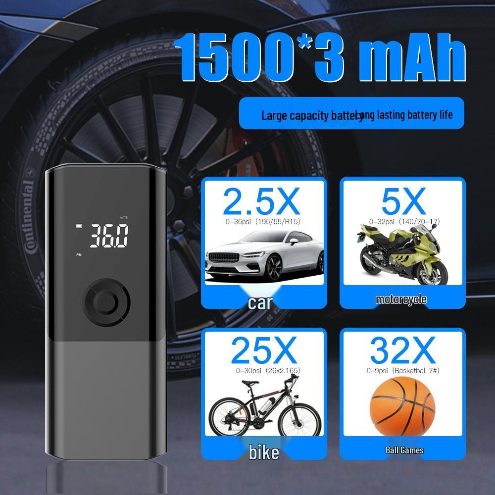 Wireless Dual-Use Electric Car Tire Inflator & Portable Air Pump