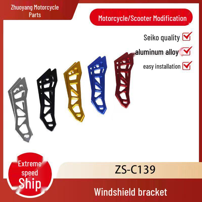 Premium CNC Aluminum Windshield Bracket for Yamaha NMAX V2 Motorcycle Black BK