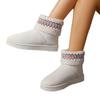 Large Size Cotton Shoes for Women, Winter Ethnic Style, Worn Outdoors with Warm Fleece and Thick Soled Snow Boots