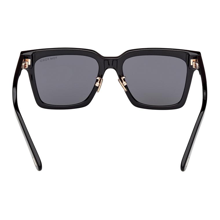 TF Logo su Gamba Specchiata Occhiali da Sole Quadrati Unisex Occhiali da Sole Neri FT1160K-5401A