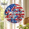 Acrylic Puzzle Suncatcher 7.48 Inch Circular DIY Suncatcher, Stained Glass Style Window Hanging Ornament, Challenging Mind Game Waterproof Pendant for