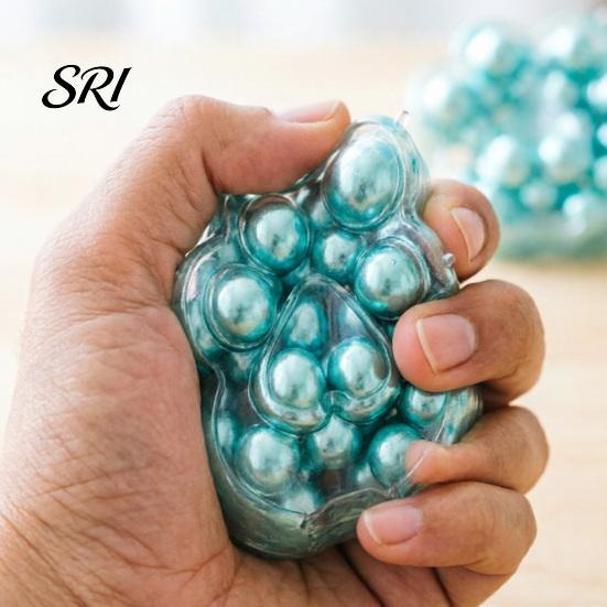 Soft Tactile Toy Crunchy Cat Paw Squeeze Bead Filled Stress Ball TPR Reliever Sensory Anti-anxiety Fidget Decompression Tools Safe