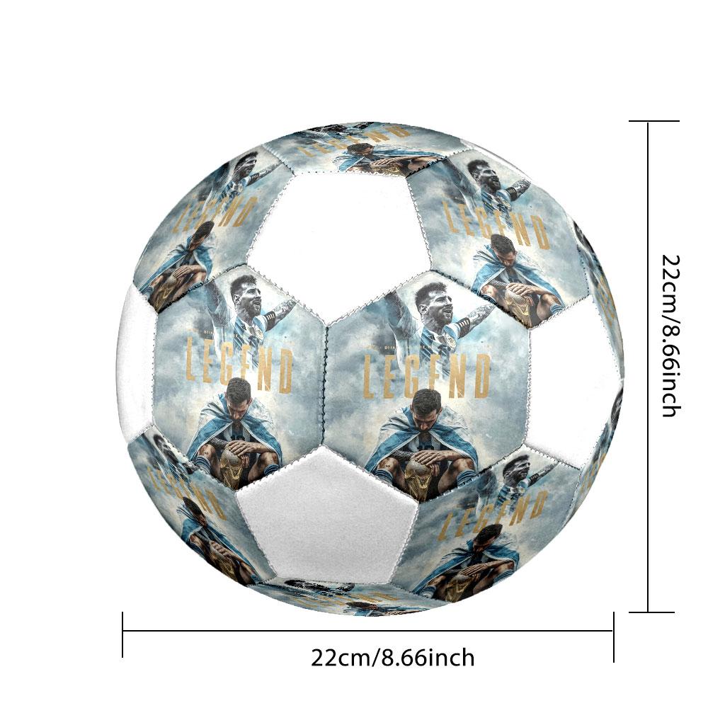 Lionel Messi Size 5 Soccer Ball, Machine-Stitched PVC, Durable & High Bounce, All Ages Fit, Fan Merchandise, Matches & Outdoor Use.