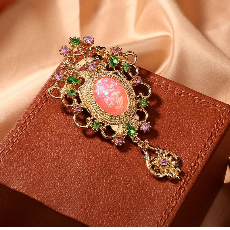 Vintage Palace Style Pendant Round Brooches For Women Lady'S Clothes Brooch Pins Gifts