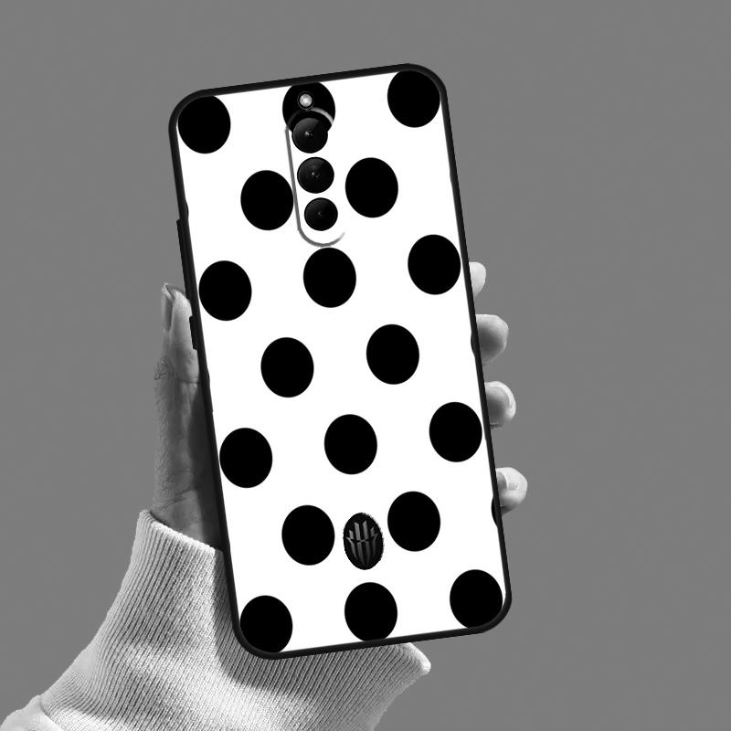 Black And White Polka Dot Case For ZTE Red Magic 8S 8 9 Pro Plus Cover For Nubia Red Magic 6 7 6S 7S Pro 6R 5S 5G