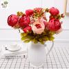 Simulation of 13 autumn bud peonies, home decoration silk flowers