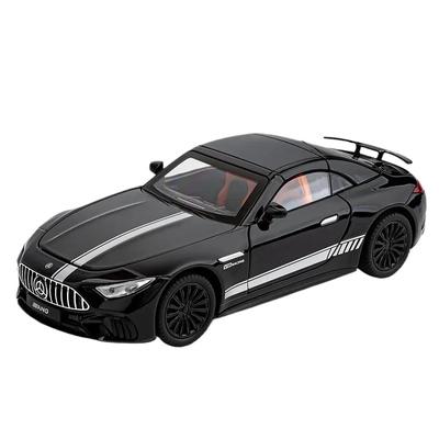 1/22 Mercedes-Benz SL63 Carro Esportivo Liga Modelo de Carro em Escala Metal Fundido Coleção Som e Luz Brinquedo Infantil Carro Miniatura Veículo