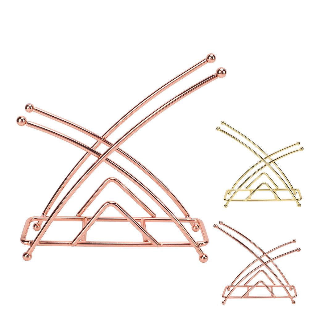 Napkin Holder Fashion Elegant Thickened X Shaped Hotel Table Napkin Holder Wrought Iron Vertical Tis