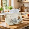 1pc Travel Illustration Tissue Box, Paris Street & Bike Perfect for Outdoor Gatherings, Daily Desktop Use, And Suitable for Bedrooms, Living Rooms, An
