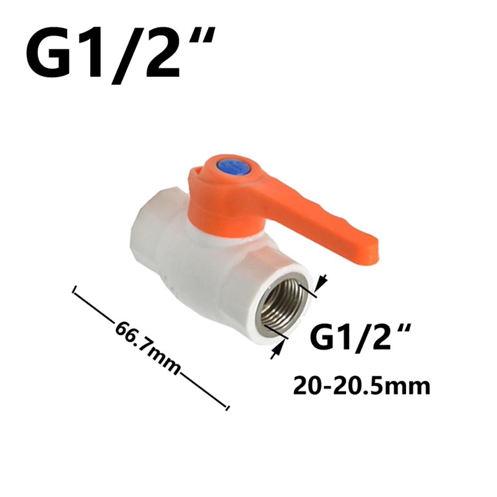 

1/2 3/4 1 Female Thread Connector Ball Valve 20/25/32mm PPR Water Pipe Copper 2-Way Repair Fittings