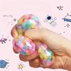Toys Creative 6CM Squishy Rainbow Bead Pressure Ball Squeeze Toy Vent Ball Decompression Toy TPR Pinch Soft Grape Ball for Adult