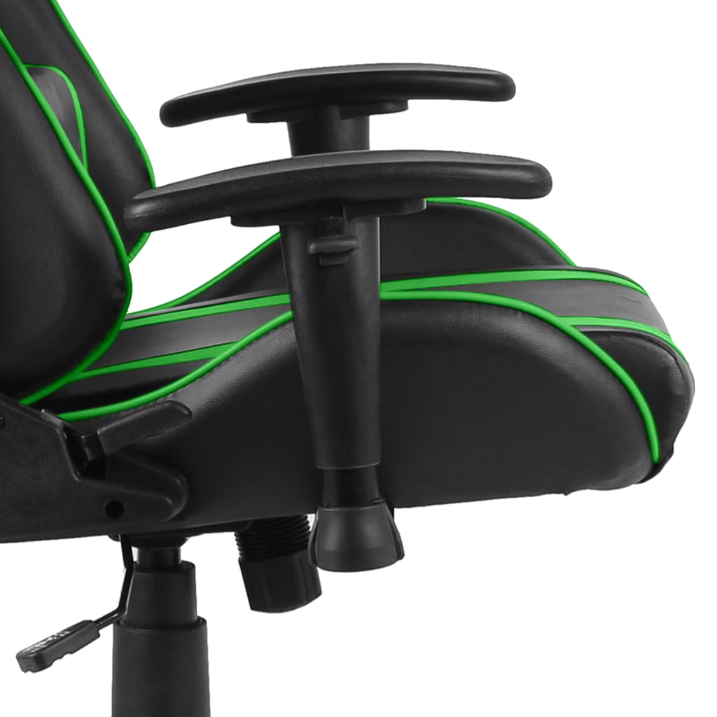 Gaming Chair Swivel Green PVC