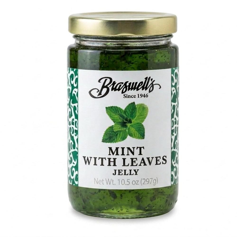 Braswell Fine Jalapeno Jelly Preservation 10.5oz Sweet and Nutty Small Batch Specialty 19 1 pcs Mint Jelly (with leaves) 10.5oz