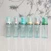 60ml Portable Transparent Green Facial Cleanser Foaming Bottle