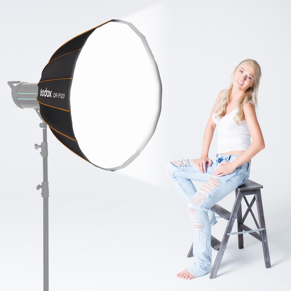 Godox Professional Parabolic Softbox 120cm Diffuser Bowens Mount with Carrying Bag for Studio