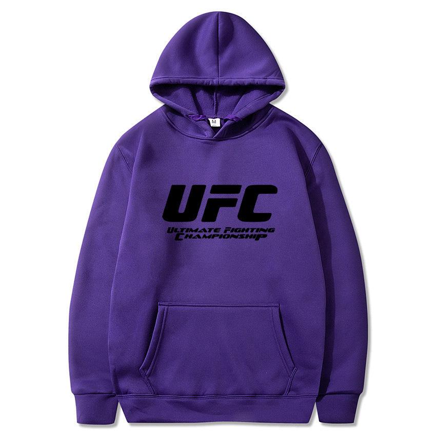 Unisex Herbst/Winter UFC Bedruckter Hoodie - Trendige Plus Samt Freizeit Sportbekleidung