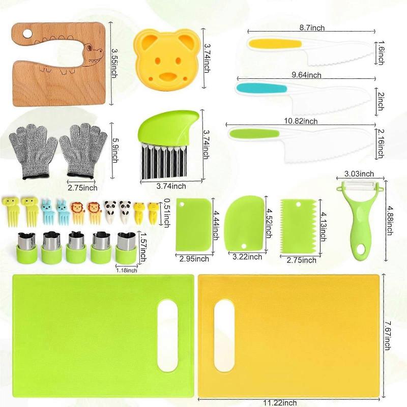 Toys 28pcs Toddler Knife Set Kids Knifes For Real Cooking Kitchen Tools For Toddlers Kids Cooking Sets Real Toddler Girl Boy Gifts Kitchen Toys Preten