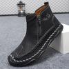 2025 Martin boots men's 2025 autumn and winter trend casual high-top men's shoes locomotive tooling shoes leather short boots
