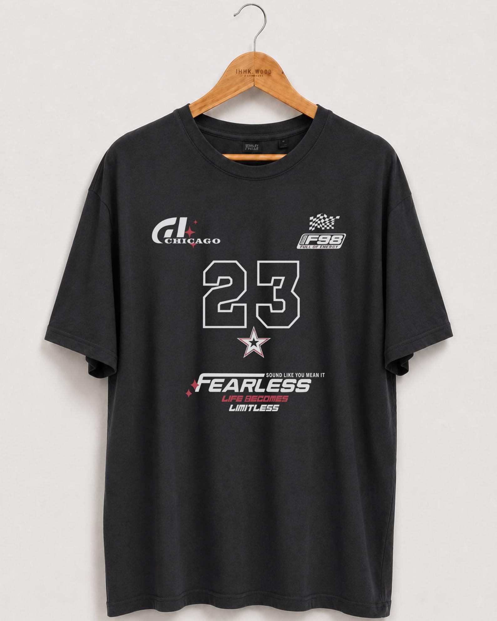 Unisex Fearless Racing Number T-Shirt, Motorsport Jersey Style, Streetwear racing tee, graphic tshirt, Vintage T-Shirt, motorcycle club, Y2K 3XL