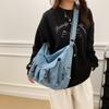 Damen Crossbody Denim Tasche - Große Kapazität, Mehrere Fächer, Lässige Vielseitige Schultertasche
