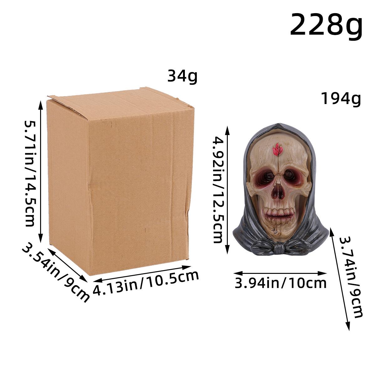 

Трансграничное украшение на Хэллоуин в виде шляпы-черепа - Жуткий декор из смолы в виде черепа