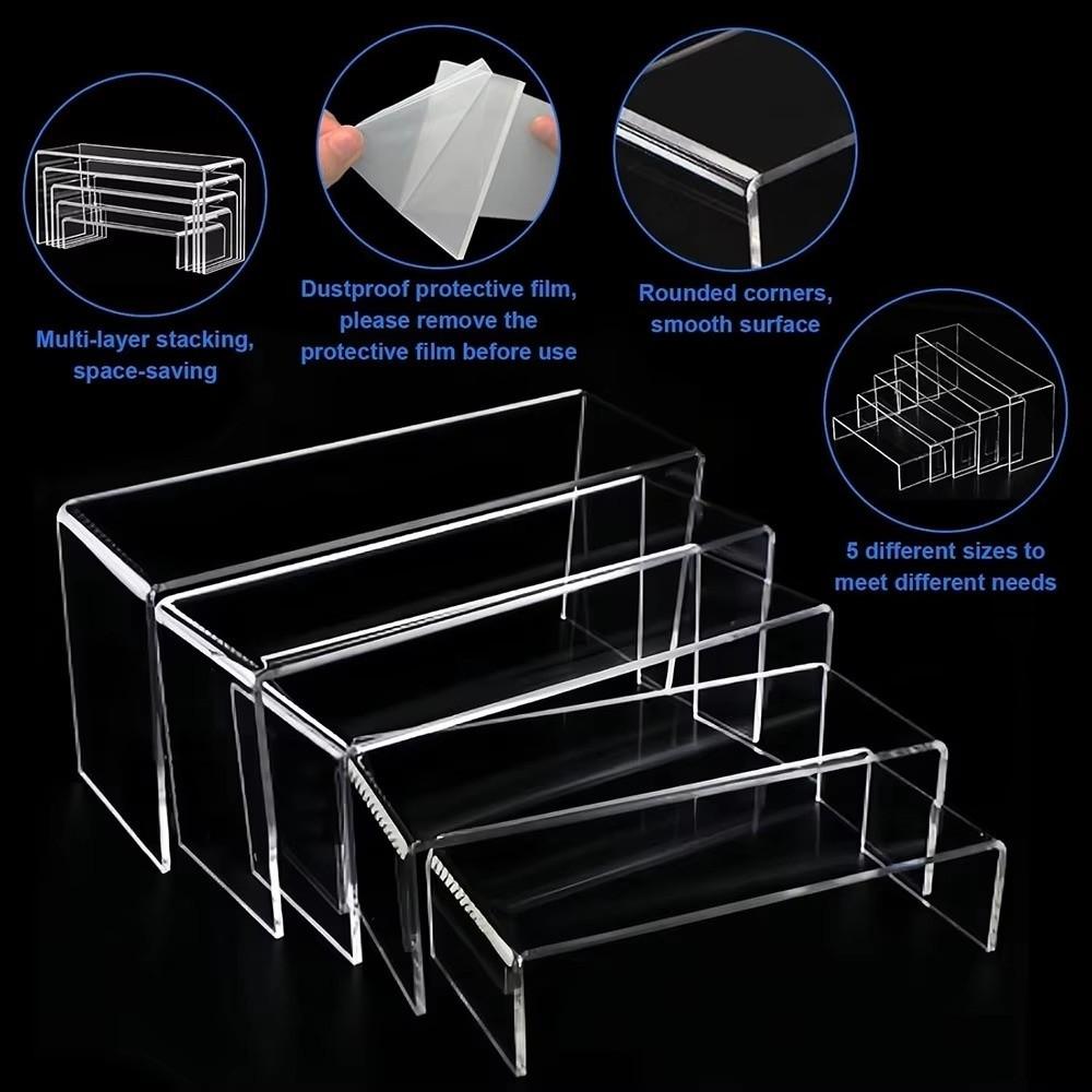 Space Saving Acrylic Display Stand Stackable Structure Jewelry Earring Holder Living Room Decor