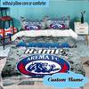 Custom Name Arema Crest Pride Bedding Set 3pcs, Bedding Set Including 1pc Duvet Cover And 2pcs Pillowcases for Bedroom, Dormitory Gift