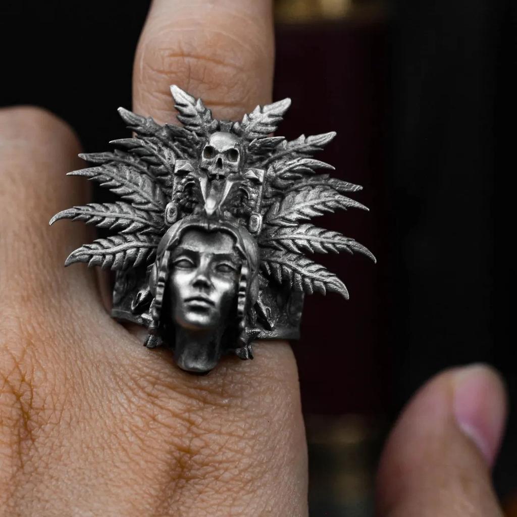 Priestess Retro Priest Men and Women Indian Culture Festival Gift Ring