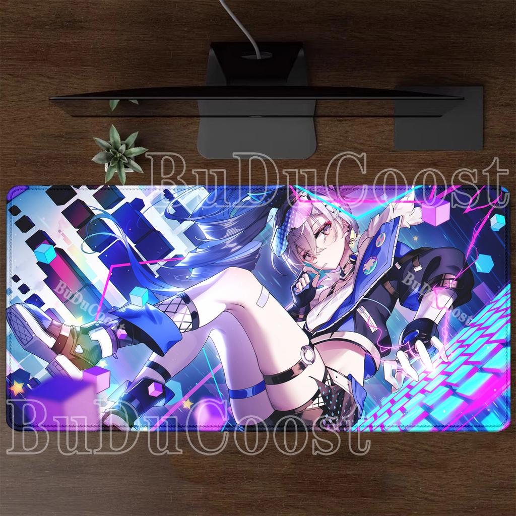 Larger Silver Wolf LV.999 Mousepad HSR Honkai Star Rail PC Gaming Keyboard Anime Girl Kawaii Mouse Pad HD Printing XXL Desk Mat