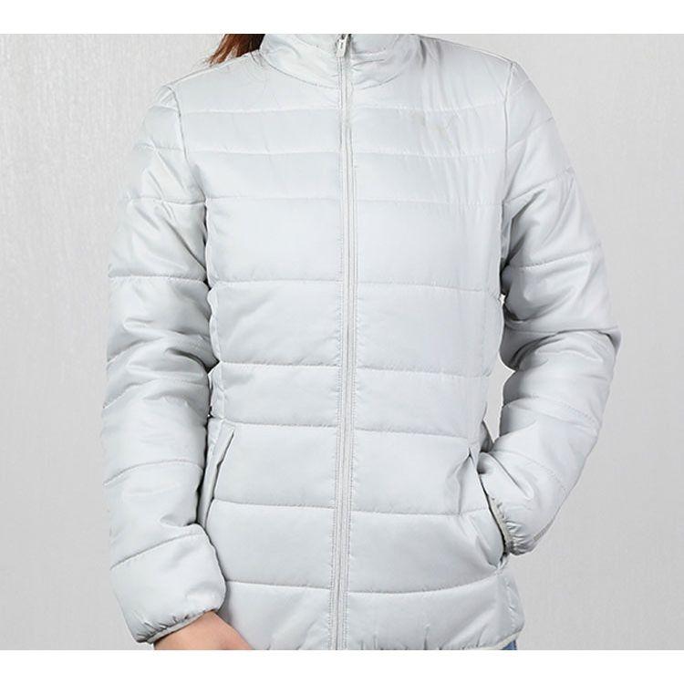 Puma Solid Color Short Cotton Jacket Winter Women Jackets Light-Gray 594760-39