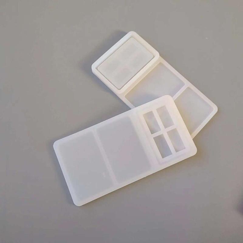 DIY High Definition Transparent Moulds Flowing Sand Goo Card Brick Silicone Mold Unique Decorations Making Resin Mold