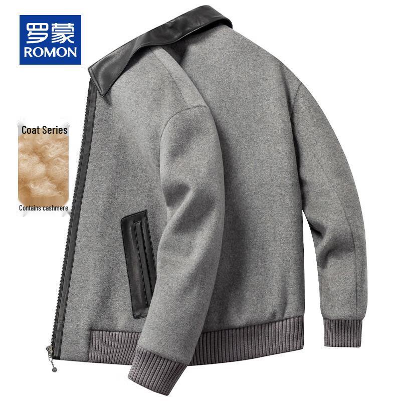 

ROMON Men s Luxury Wool & Cashmere Short Overcoat L