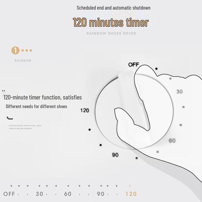 Rainbow Foldable Electric Shoe Dryer