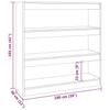 Bücherregal/Raumteiler Aufbewahrungsregal, Wohnzimmer-Dekoregal, Flurrregal, Multifunktionsregal, Weiß 100x30x103 cm