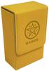 Kurop Synthetic Leather Tarot Card Box with Magnetic Fits Standard Sizes Large Case/Deck Box/Storage Closure, (Yellow Check, Size)