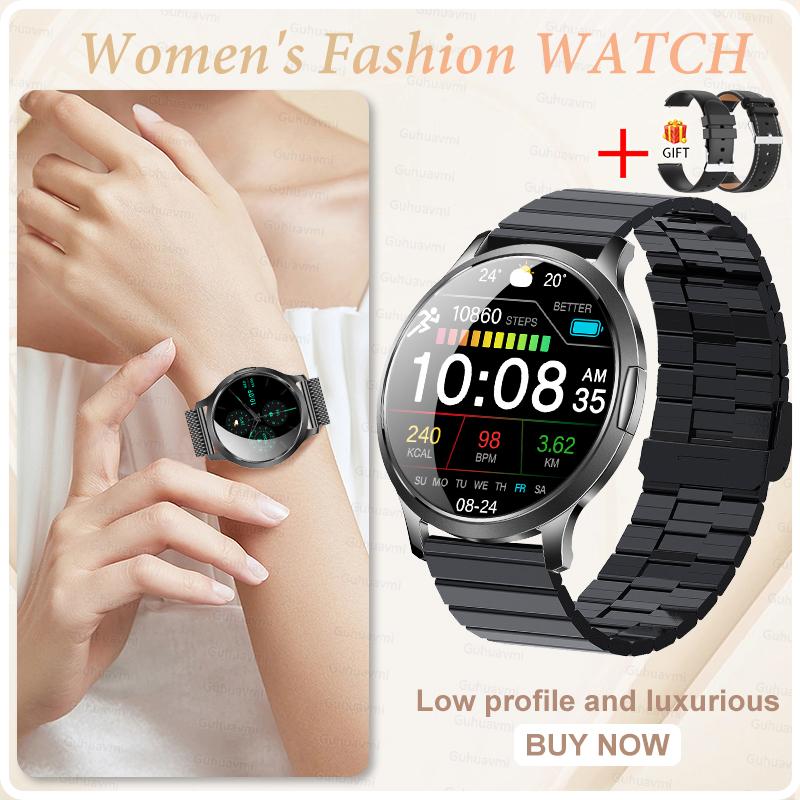 NEW Ultra-thin Body Fashion Smart Watch 1.32"AMOLED HD 3D Screen Women's Health Heart Rate Bluetooth Call Woman Smart Watch