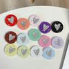 Einfarbig Runder Glitzer Liebe Kleiner Spiegel Handy Airbag Halter Klebe-Stil Internet-Berühmtheit Dekoration Damen Fauler Ring
