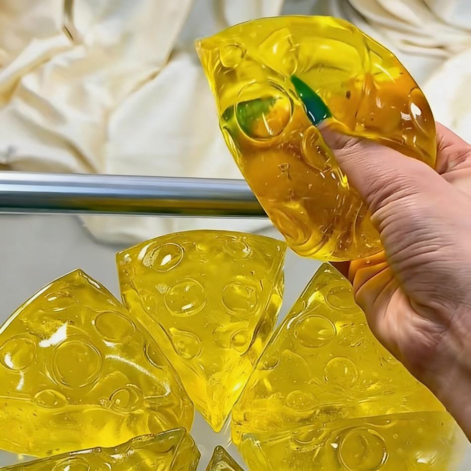 Maltose  Honey Cheese Square Fidgets Toys Super Soft Mochi Cheese Squeeze Toy Funny Anti-Stress Sensory Toy For Adults Gifts