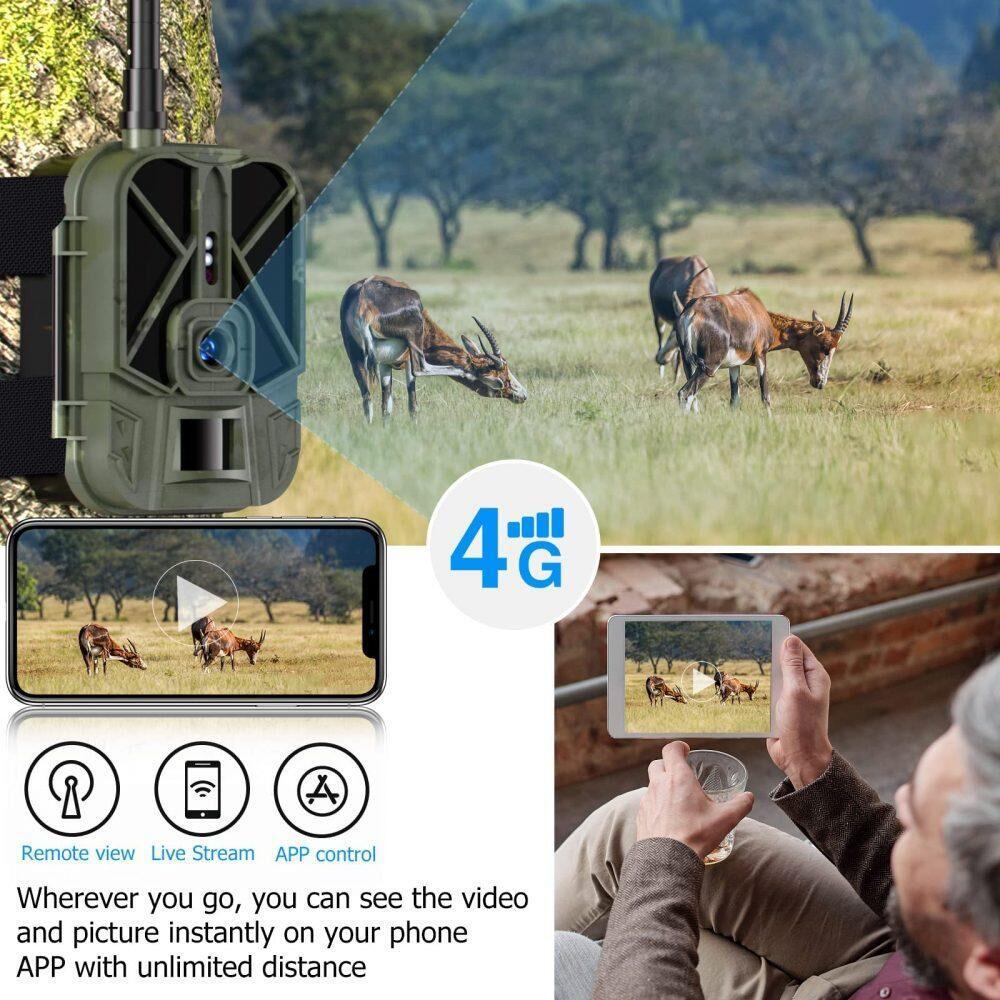 4G Outdoor Tracking Camera HC-940Pro-Li: True 4K, Remote Mobile Control, FTP/Email Support