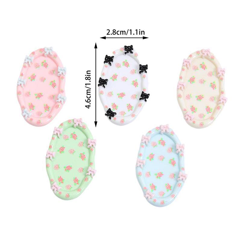 Colorful Ellipse Bow Tie Resin Paint Palette Mini Portable Nail Glue Mixed Tools Art Supplies Coloured Drawing Color Decorative