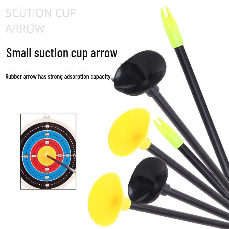 Children's Rubber Suction Cup Bow & Arrow Set for Archery Games and Parent-Child Fun