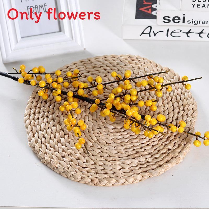 Ilex Simulation Chinensis Berries Fortune Fruit Ginkgo Flower Artificial