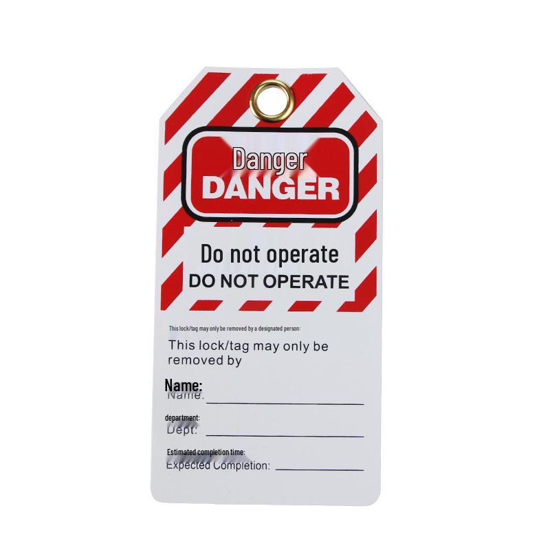 Customizable PVC LOTO Safety Tag for Lockout/Tagout Procedures