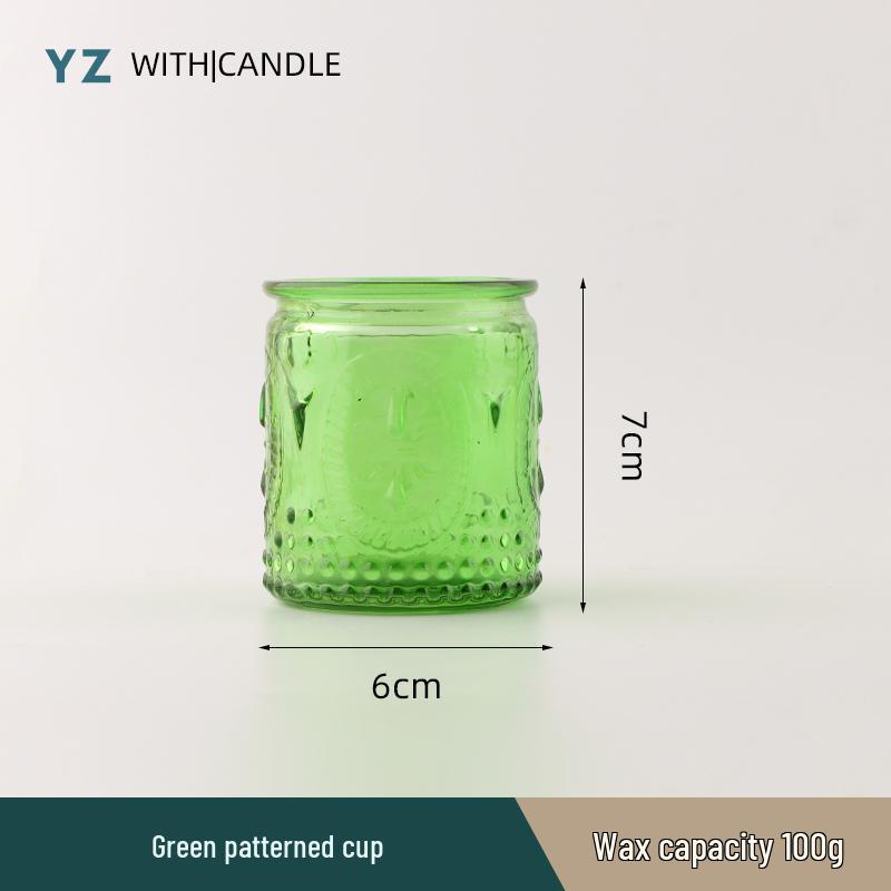 Handmade Frosted Glass Scented Candle Cup - Creative DIY Wax Container