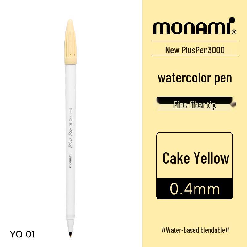 Monami Korean Fiber Watercolor Highlight Pen - Water-based Colored Journal Marker and Outliner Pen