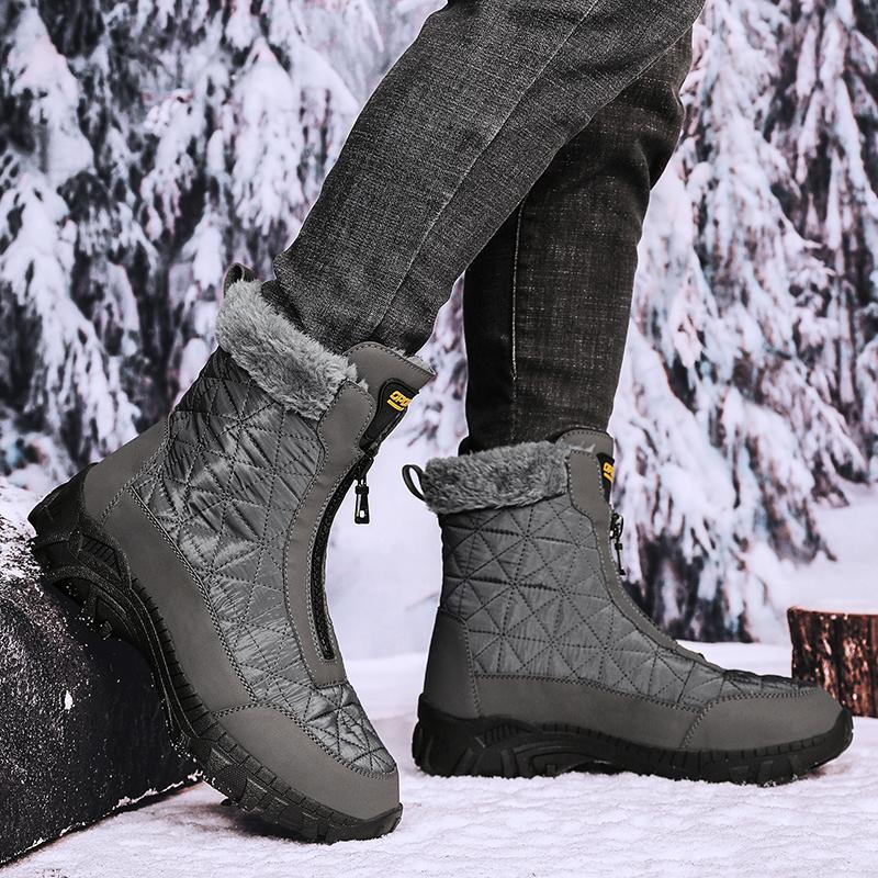39-47 Herren Plüsch High-Top Outdoor Schuhe Übergröße Wanderschuhe Plüsch Warm Russische Winterstiefel Winterstiefel für Herren